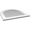 Ekena Millwork Round Top Surface Mount PVC Gable Vent: Non-Functional, w/ 3-1/2"W x 1"P Standard Frame, 28"W x 30"H GVPRT28X3001SN - alternate 3